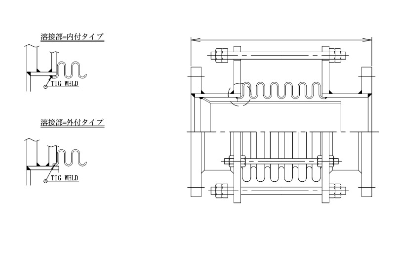 昌栄産業株式会社 | SE-4000 ロッド型伸縮継手 の図面データ