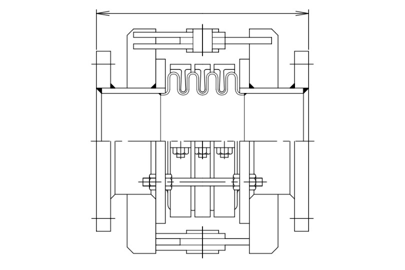昌栄産業株式会社 | SE-7000H ヒンジ型伸縮管継手 の図面データ